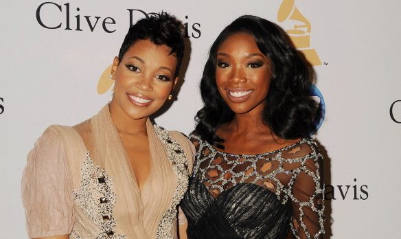 monica arnold brandy Clive Davis And The Recording Academy's 2011 Pre-GRAMMY Gala - Arrivals