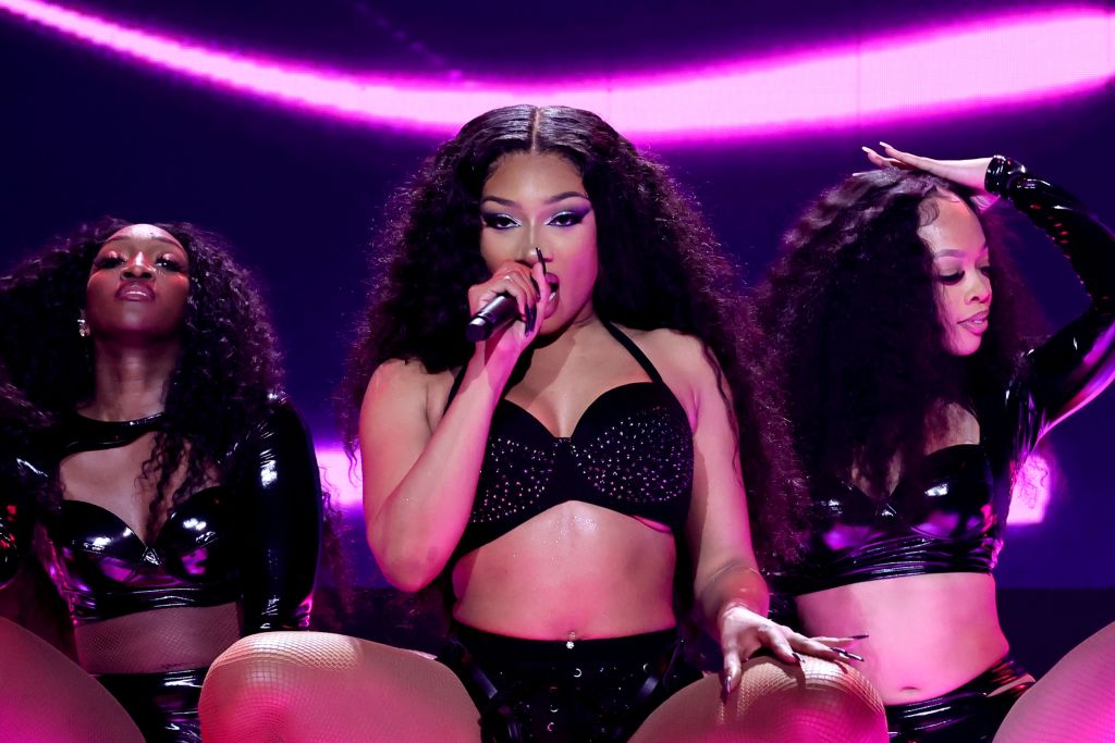 Megan Thee Stallion performs during the Hot Girl Summer Tour at Crypto.com Arena in Los Angeles
