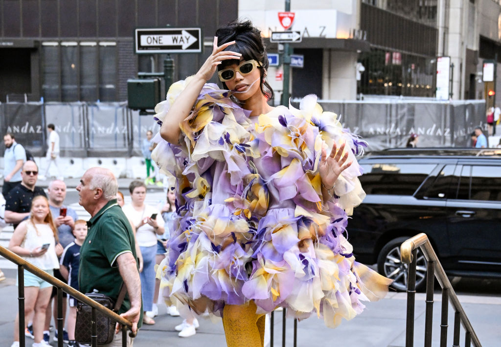Cardi B wears Marc Jacobs to the desginers fall fashion show