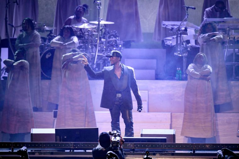 Usher Performs