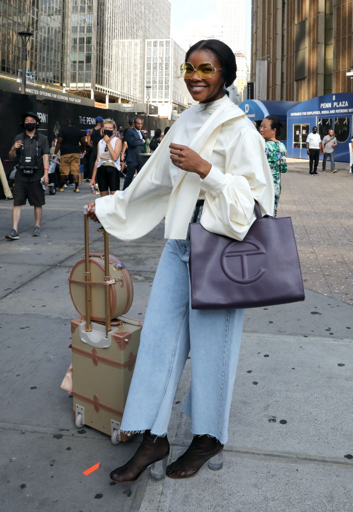 Gabrielle Union completes her "plane outfit" with Telfar.