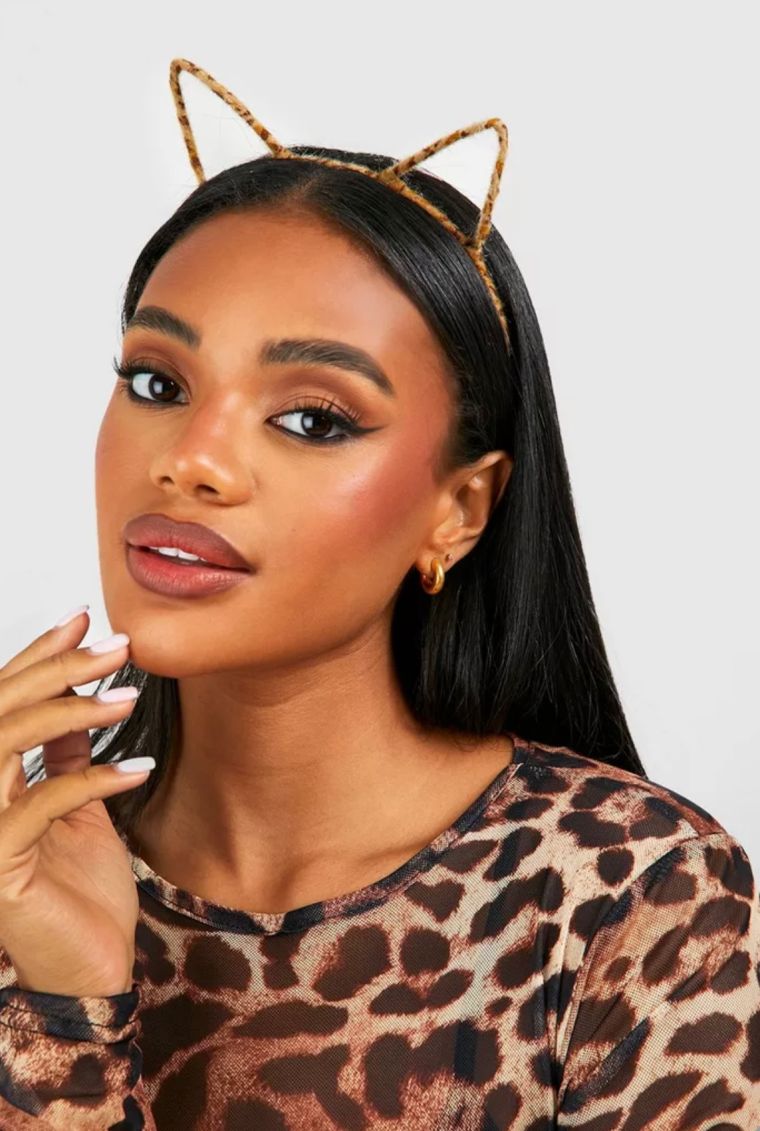 Faux Fur Leopard Cat Ears