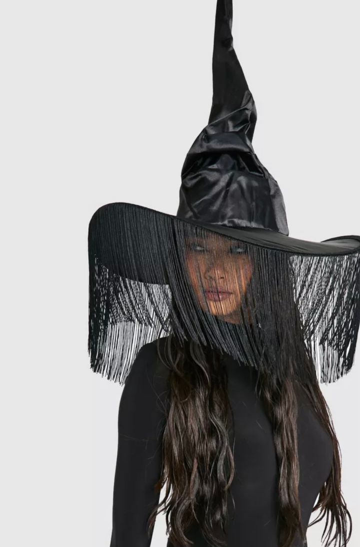 Halloween Fringe Detail Witches Hat