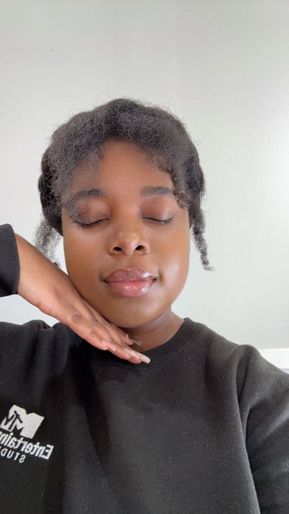 Tatayana Yomary wearing LYS Beauty Triple Fix Blurring Skin Tint Foundation Stick