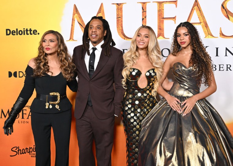 Blue Ivy, Jay Z, Beyonce & Tina Knowles "Mufasa: The Lion King"