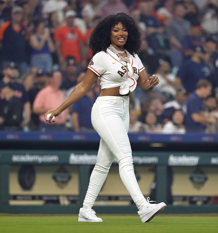 Megan Thee Stallion Throws The First Pitch