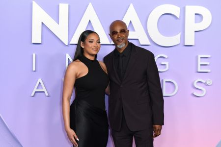 Damon showcased his sexy beard at the 56th NAACP Image Awards