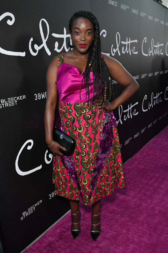 Wunmi Mosaku is pretty in pink