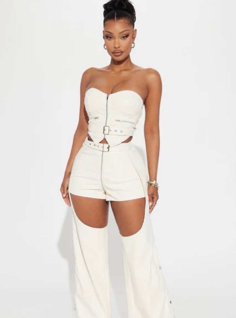 Cheeky Faux Leather Pant Set