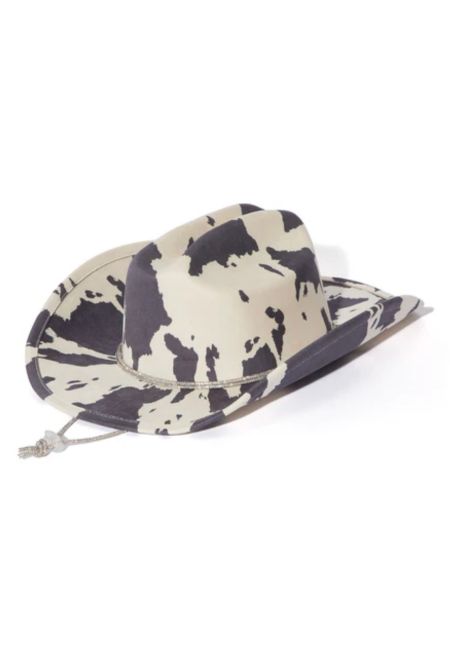 Cowhide Print Cowboy Hat