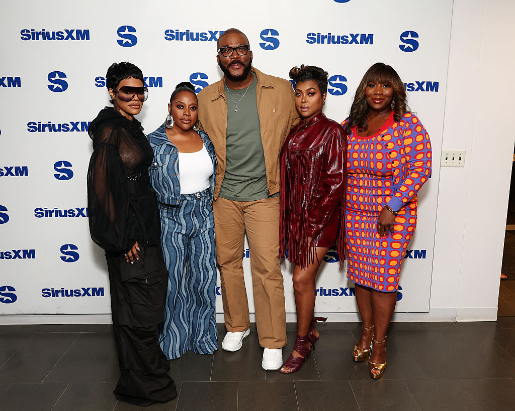 Teyana Taraji Sherri fashion looks at Straw press tour SiriusXM's Town Hall With The Cast And Director Of 'Tyler Perry's Straw' Hosted By Bevy Smith