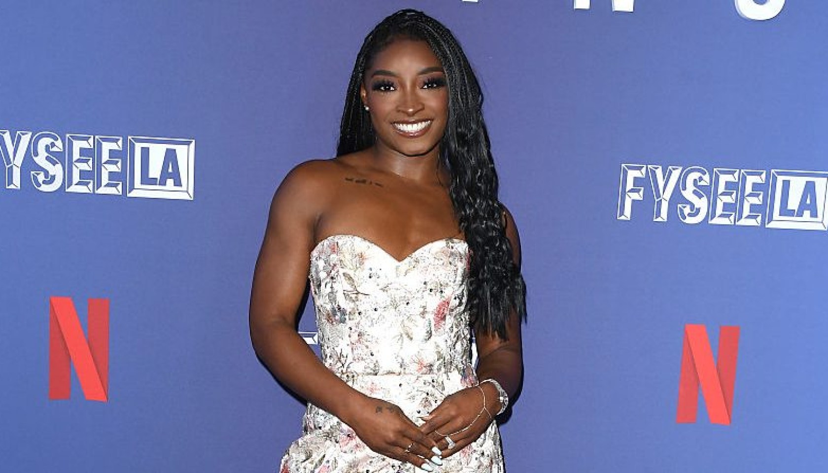 simone biles mini dress Simone Biles's Sculptural Micro Minidress Is a Work of Art