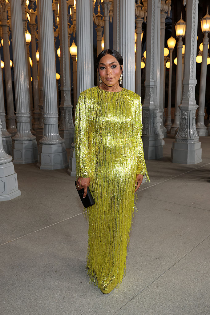 Angela Bassett Gives Gucci Chartreuse Fringe Drama