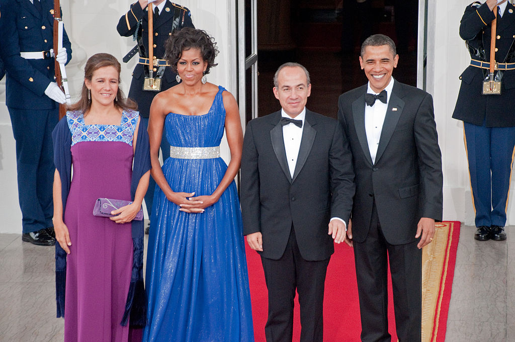 Mrs. Margarita Zavala, First Lady Michelle Obama, His...