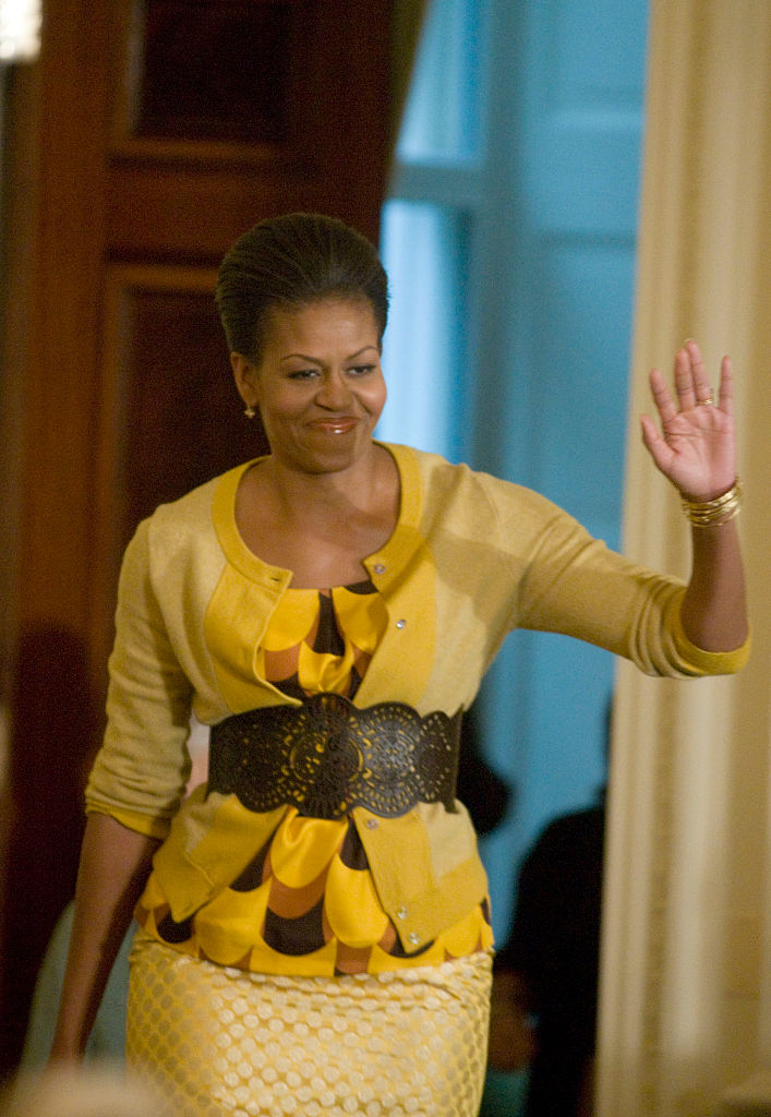 US First lady Michelle Obama attends an event on the...