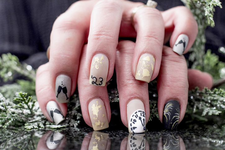 New Year’s Eve Nail Art Design