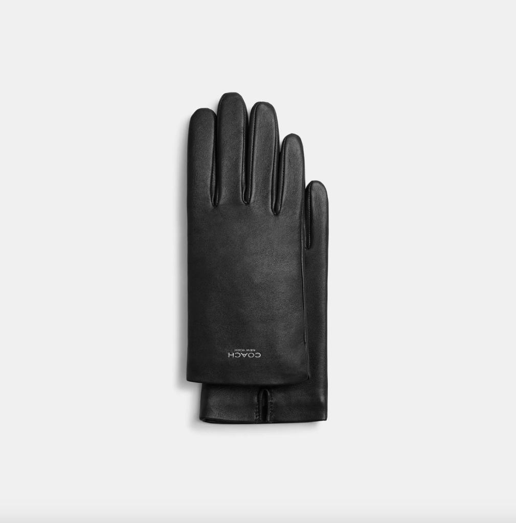 Coach Women's Leather Tech Gloves