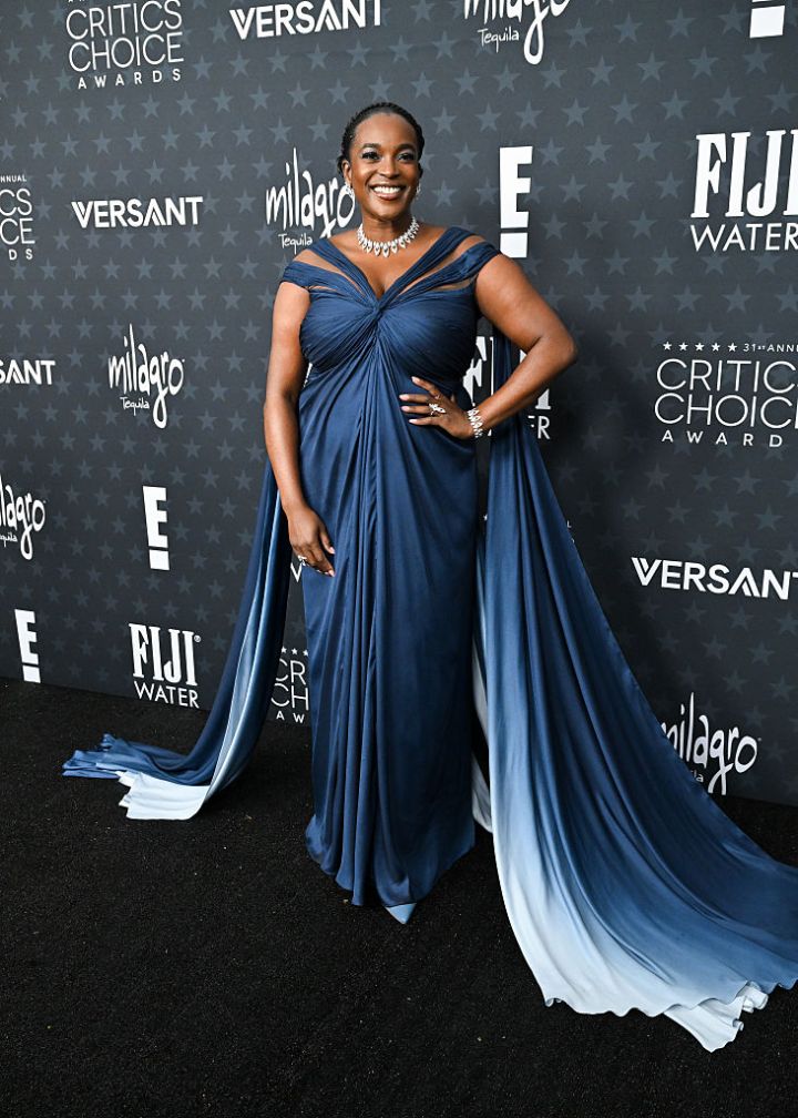 Wunmi Mosaku's Blue Ombre Gown Is Effortless