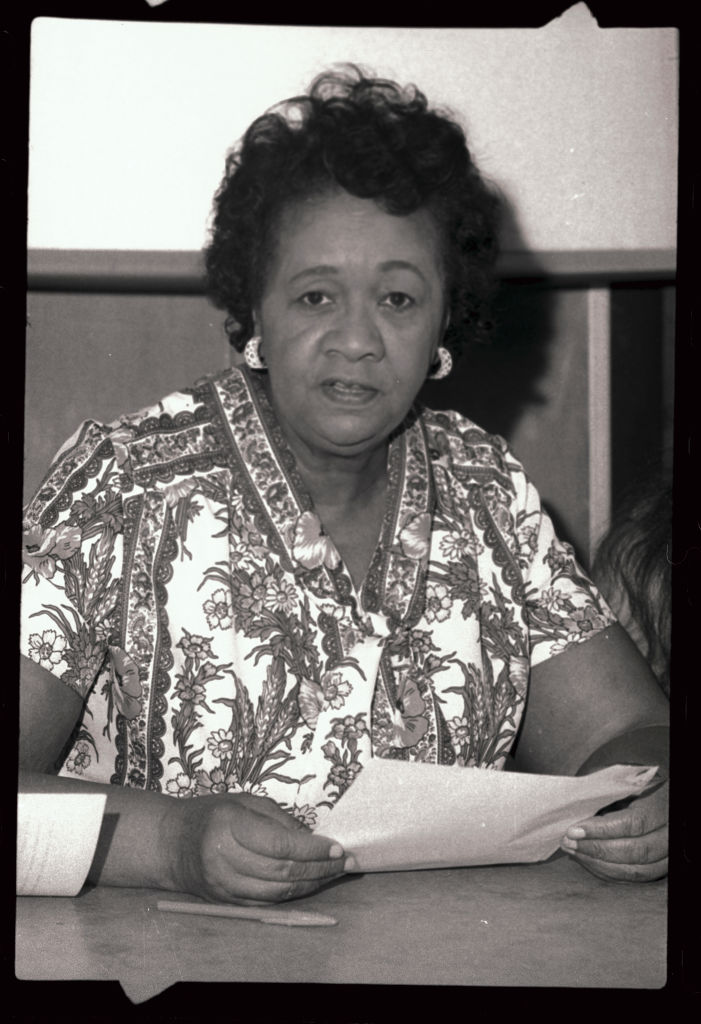 Dorothy Height in Flowered Dress