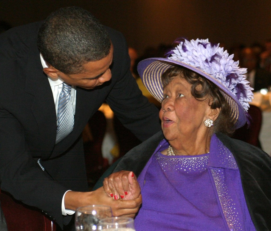 Barack Obama and Dorothy Height