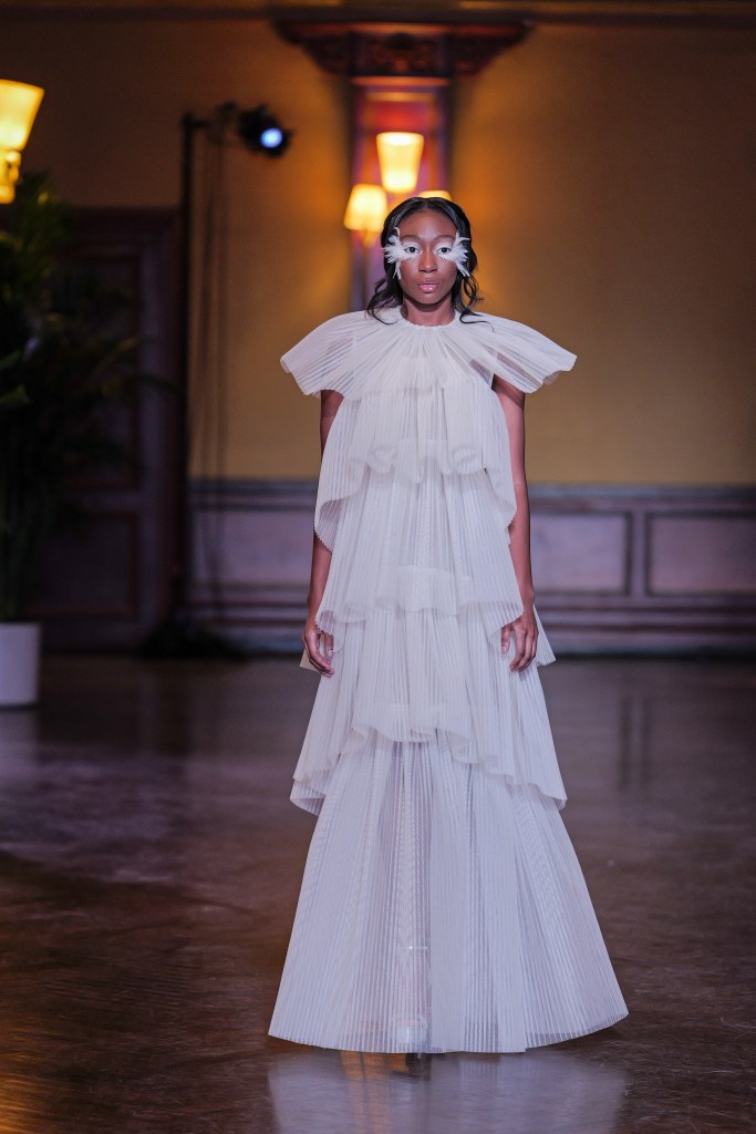 New Designer Alert: Valerian Hughes Brings Feathered Fantasy To NYFW