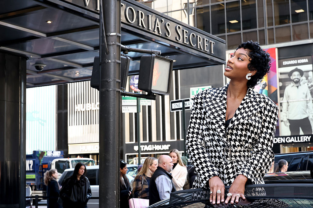 Angel Reese Celebrates Victoria's Secret Season of Strapless