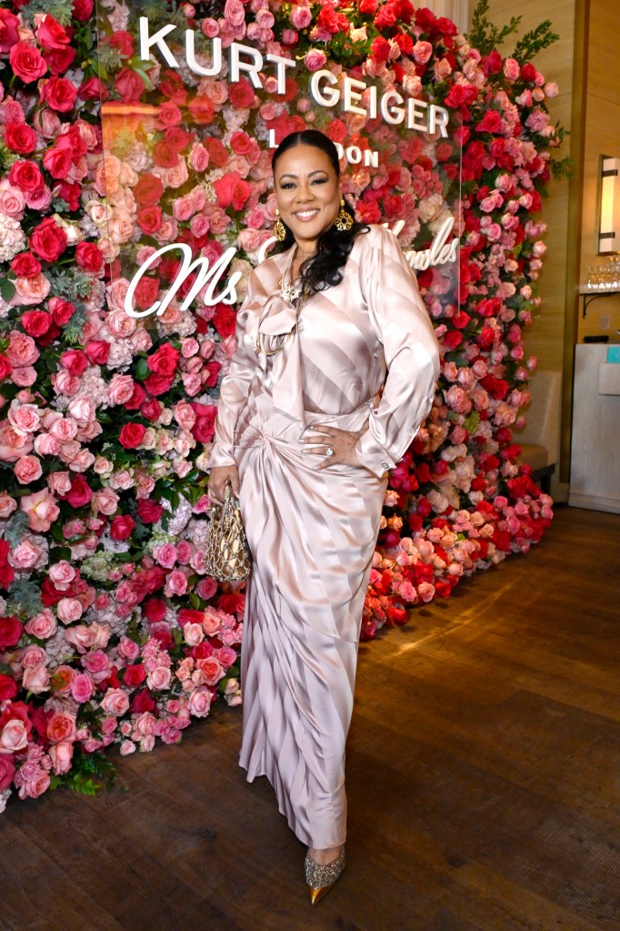 Tina Knowles Celebrates Her New Kurt Geiger Collection In A Perfectly Pink Sergio Hudson Suit