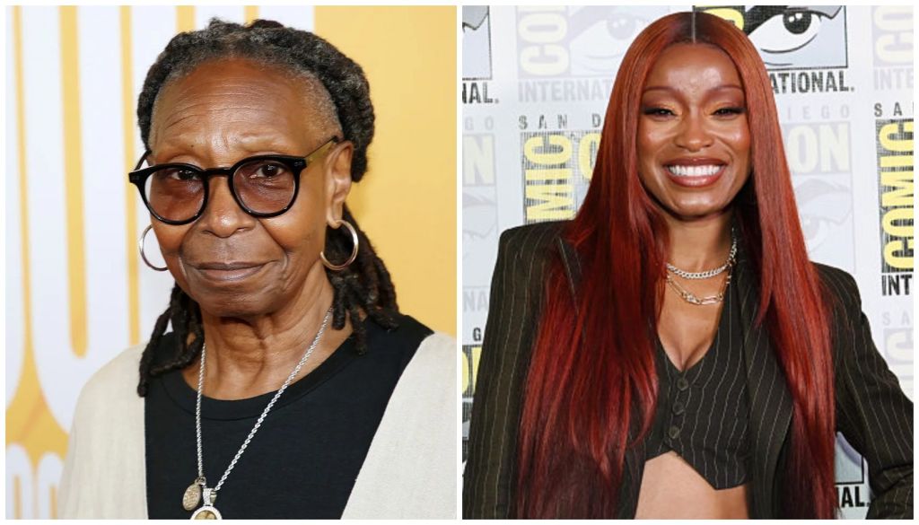 Two headshot portraits: an older Black woman with glasses and a younger Black woman with long red hair, both smiling.